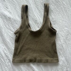 Women's Ribbed Tank Top green from urban outfitters